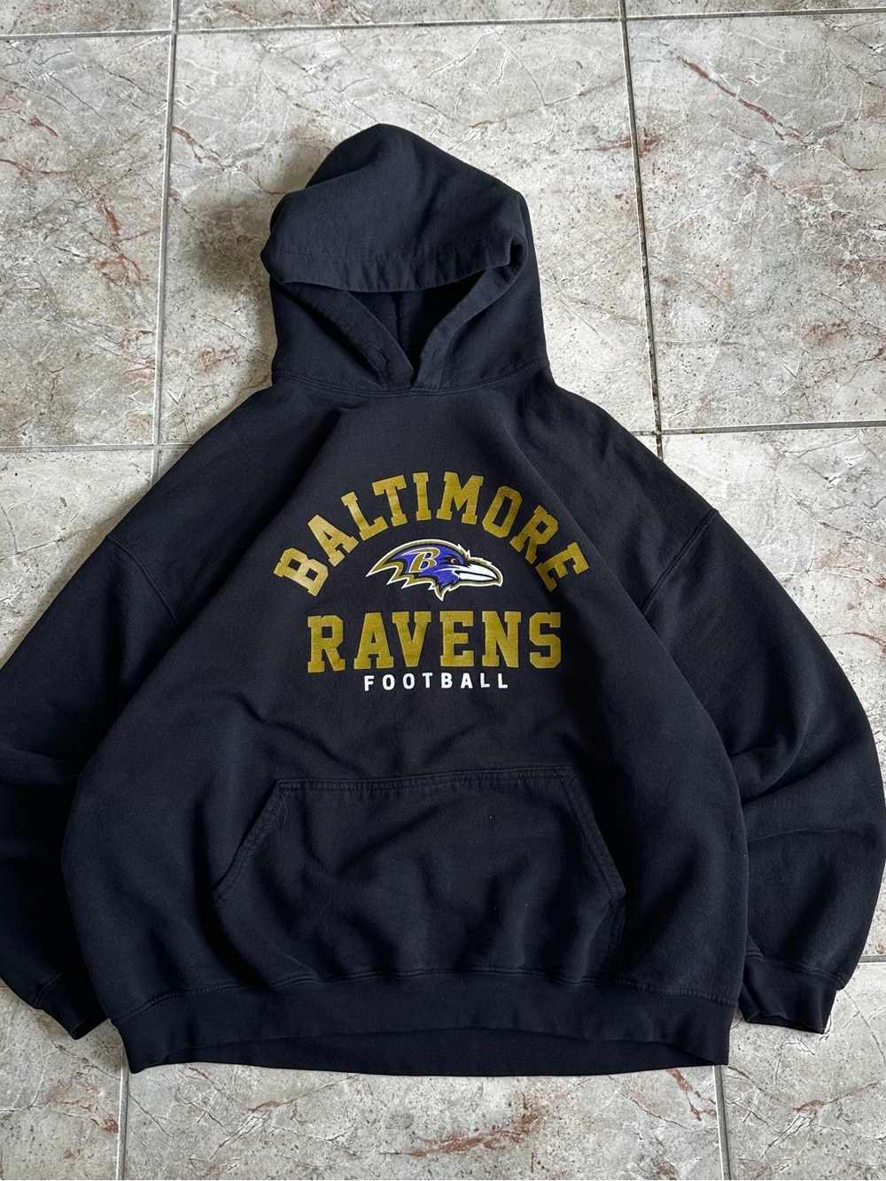 Baltimore Ravens Football Black Graphic Hoodie 2X